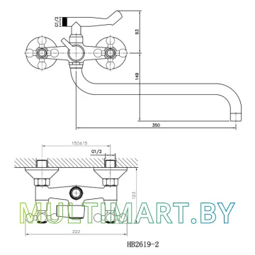 Смеситель Haiba HB2619-2 картинка 2